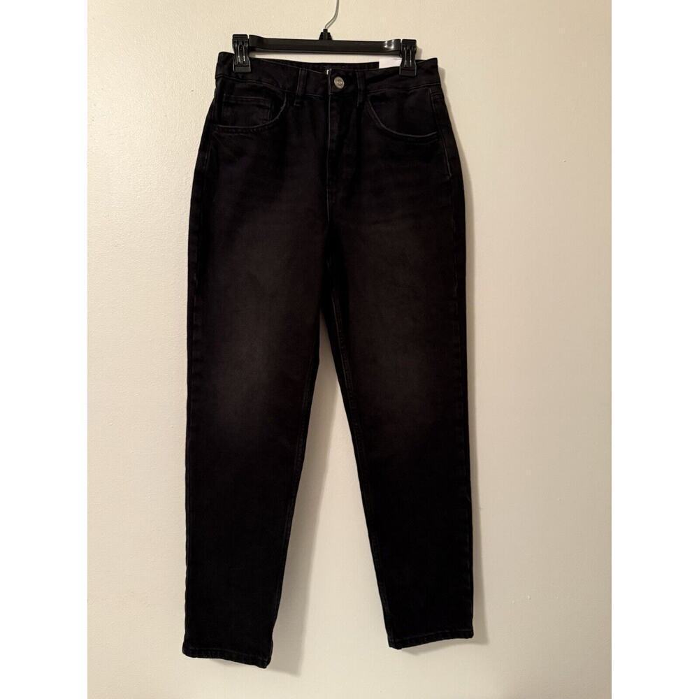 BDG JEANS 28W 32L Mom High Waist Tapered Leg‎ black denim Urban Outfitters NWT